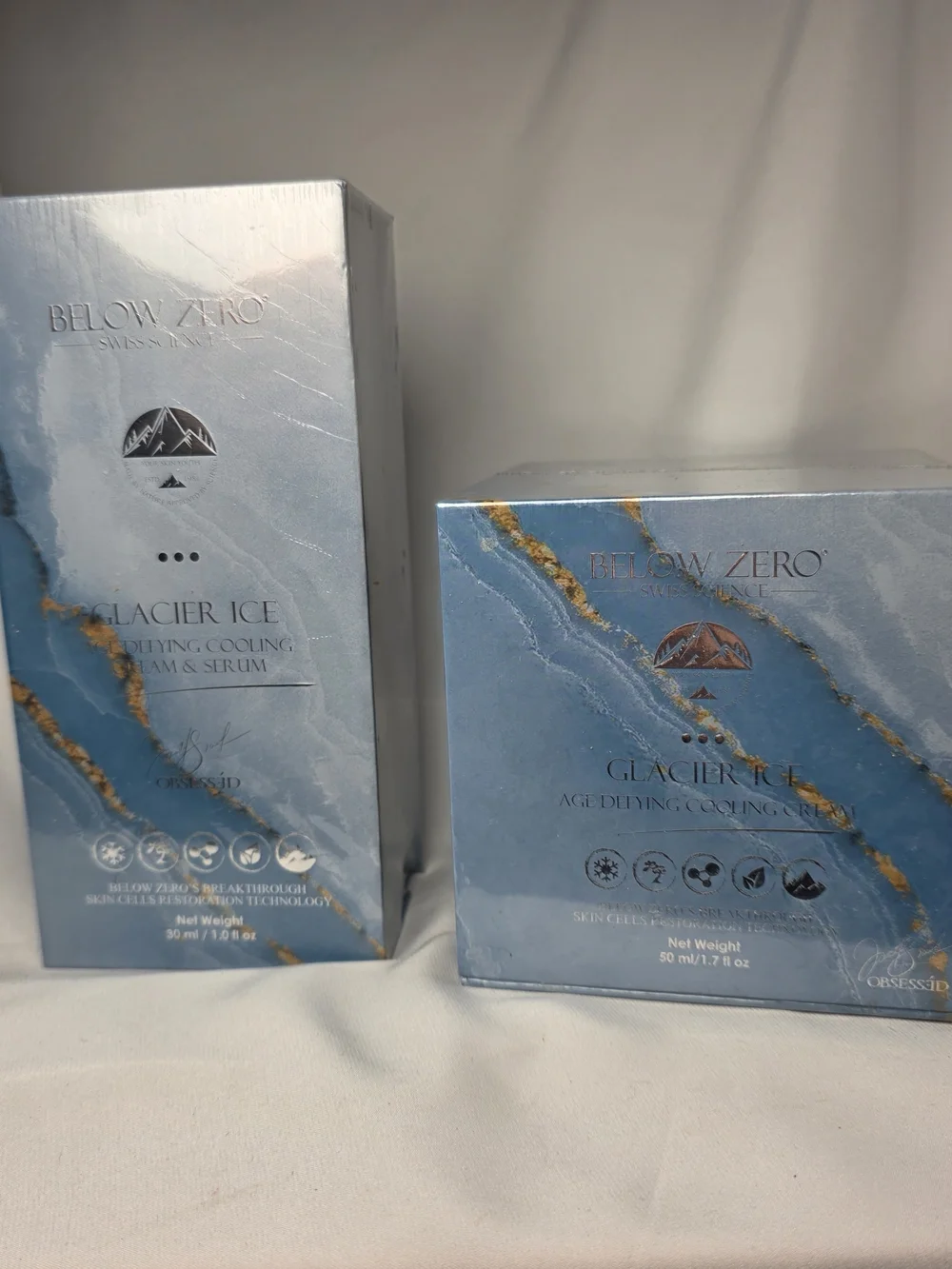 Glacier Ice Cooling Serum & Cream - Blue